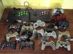 SONY Playstation PS3 PS2 PS1 18controllers working ソニー プレステ PS3 PS2 PS1 コントローラ 18台 動作品有 D789T