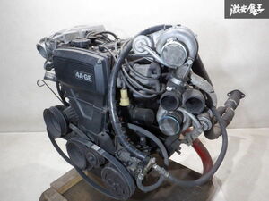 OH後未使用 IHI RHB6 ツインターボ 4A-GE ローコンプ エンジン HKS ピストン メタルガスケット AE86 レビン トレノ スタンド付 棚1N11