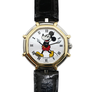 【天白】ジェラルドジェンタ レトロファンタジー G2850.7 ミッキーマウス シェル クオーツ 腕時計