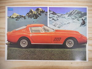 大判ブロマイド イラストカード スーパーカー Ferrari Dino 246 GT フェラーリディノ246GT 約39cm×26cm