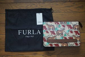 新品　◇　FURLA　フルラ　◇　メンズ　 セカンドバッグ 　くま 柄 　◇