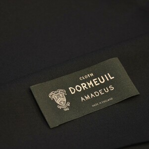 ■DORMEUIL　ドーメル　「AMADEUS-アマデウス」　黒　ブラック　無地　3.3m　スーツ生地■