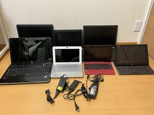 パソコン 7台 まとめ売り 動作未確認のジャンク品 ASUS SONY LIFEBOOK Lenovo TOSHIBA NEC 