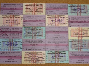 スリランカ鉄道チケット 　 　 20枚
