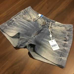 ジースター/ショートパンツ/デニム/加工品/ストレッチ/ユーズド加工