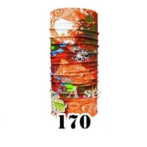 ランニングに必須のチューブ バンダナ 単品1枚 (オレンジ・イエロー) 170