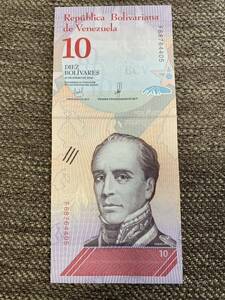 【未使用 】10ボリバル　ベネズエラ 紙幣④