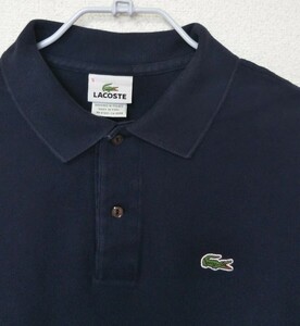 【サイズ5】ラコステ LACOSTE ポロシャツ L ネイビー ペルー製 正規品 半袖シャツ ゴルフウェア L1212 フレラコ