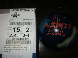 ■エボナイト エアロダイナミックス 15ポンド軽め 中古 20ゲーム前後 EBONITE AERO DYNAMIX エアロダイナミック エアロダイナミクス■