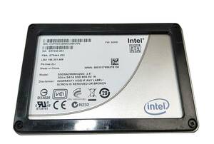 【中古パーツ】2.5 SATA SSD 1台　正常 INTEL SSDSA2M0808G2GC 80GB ■SSD02414