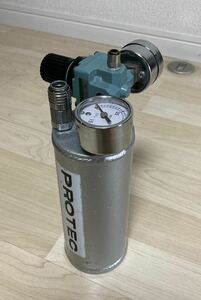 PROTEC プロテック製 アルミ製レギュレーターエアタンク メーター付き　ガスガン　エアーガン