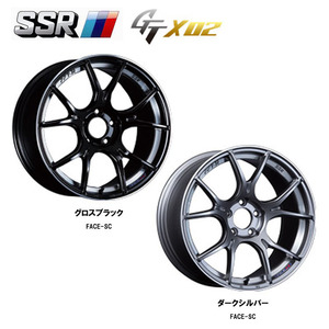 送料無料 SSR GTX02 8.5J-18 +45 5H-114.3 (18インチ) 5H114.3 8.5J+45【4本セット 新品】