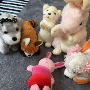 ぬいぐるみ 動物　まとめて　イヌ　オコジョ　うさぎ　レッサーパンダ