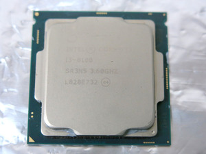 05K062 INTEL CORE i3 8100 3.60GHz SR3N5 CPU UEFI起動確認 現状 中古 売切り