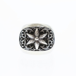 クロムハーツ CHROME HEARTS CLASSIC OVAL STAR RING クラシック オーバル スター リング 指輪 SILVER 925 シルバー 24号 ☆AA★■▲