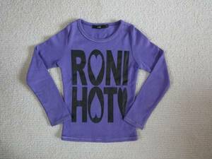 RONI　　　S　　　紫・ロゴ長袖Tシャツ　　日本製