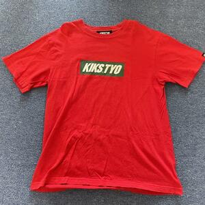 キックスティーワイオー　KIKSTYO ボックスロゴ　半袖　Tシャツ　赤