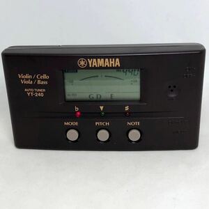 中古　弦楽器　チューナー　YAMAHA YT-240　通電のみ確認　現状品　外箱・取説付　