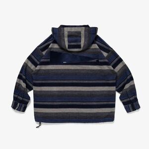 希少★新品本物【紺3】MOLE HOODED STRIPE LS SHIRT 巨大カシャロット モールストライプシャツ 正規品 ディセンダント 入手困難 DESCENDANT