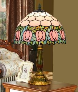 人気推薦◆極上品◆ステンドランプ ステンドグラス アンティーク 花柄 レトロな雰囲気がおしゃれ ティファニー 照明ランプ