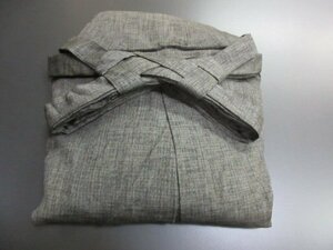 1円 良品 化繊 馬乗り袴 男性用 灰色 無地 式典 和装 和服 ヘラ付き 紐下90cm 高級【夢職】★★★