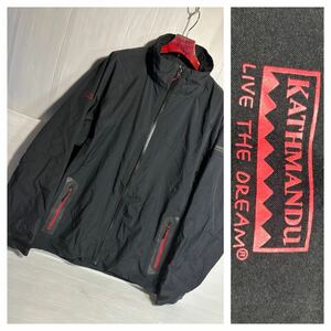 KATHMANDU カトマンドゥ　GORE-TEX ゴアテックス　止水ジッパー　裏付き　ナイロン　ジャケット　黒　2XL XXL ブラック