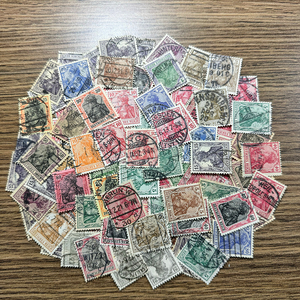【ドイツ】1900年～普通切手（ゲルマニア図案シリーズ）使用済みクラシック切手100枚大量まとめてロット！超希少！！(KJPBFwCXkB)