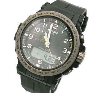 1円 稼働 極美品 保証書付 CASIO カシオ PROTREK プロトレック Climber Line タフソーラー 電波 PRW-51Y QZ アナデジ 腕時計 329720240430