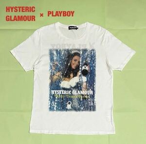 【人気】HYSTERIC GLAMOUR×PLAYBOY　コラボTシャツ　ヒスガール　ヒステリックグラマー　プレイボーイ　ユニセックス　1263CT03