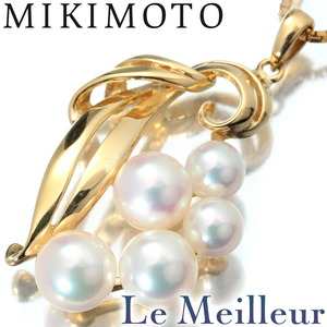 ミキモト デザイン ペンダントネックレス アコヤ真珠 6.1mm K18 MIKIMOTO 中古 プレラブド 返品OK