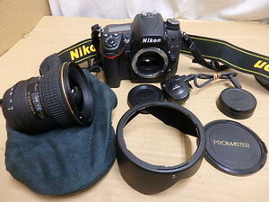 !〇デジタルカメラ Nikon D7000 本体 + レンズ PROMASTER AF 12-24 XR EDO F4 プロマスター ストラップ GP-1 GPSユニット 比較的綺麗目