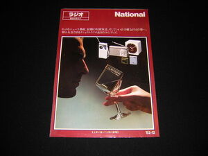 National　ナショナル　ラジオ　総合カタログ　1982年　ラジオクロック　プロシード　レトロ　トランシーバー
