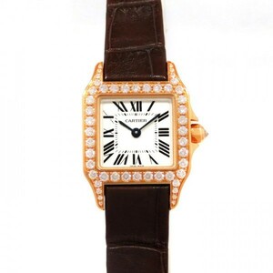 カルティエ Cartier サントス ドゥモワゼル SM ベゼルダイヤ WF902006 シルバー文字盤 新品 腕時計 レディース