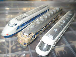 列車3点 ヨネザワ ダイヤペット 新幹線 300系 のぞみ 寝台特急 クハ205-1 近鉄特急 アーバンライナー 1／100