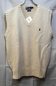 VINTAGE POLO Ralph Lauren Cotton Vest NOS/JK