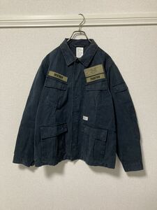 wtaps ダブルタップス ジャングルファティーグ ジャケット スカル クロスボーン コットン ブラック☆BUDS ネイバーフッド DESCENDANT