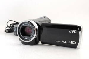 動作品 JVC Everio エブリオ GZ-E320-B FULL HD 黒 ブラック ビクター デジタルビデオカメラ 充電ケーブル付 管GG3029