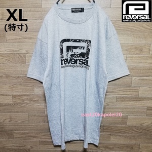 reversal リバーサル rvddw トラ 虎 タイガー ビッグ ロゴ メンズ ウェア トップス 半袖 Tシャツ 特寸 XL size グレー 未使用 格闘技 MMA