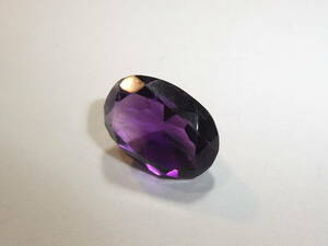 大粒 5.9ct アメジストamethyst宝石宝飾用リユースused多少訳あり!定番オーバル!　1　カラーパワーストーンルース!まとめて色々同梱可能