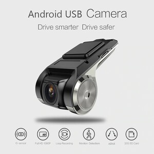 Y2394：1080P HDナビゲーション 隠しレコーダー U2 USBカーカメラ DVR170° ADASダッシュカム モニターサポート TFカード Gセンサー