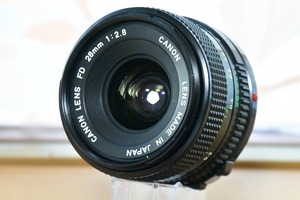 オールドレンズ 一眼レフカメラ 初心者 中古 一眼レフ CANON LENS FD 28mm F2.8【中古】