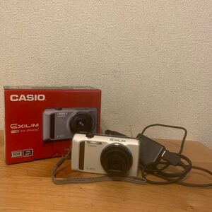 【動作確認済】CASIO カシオ EXILIM エクシリム HS EX-ZR400 デジタルカメラ コンパクトデジタルカメラ ホワイト 箱、ケース付 充電器付