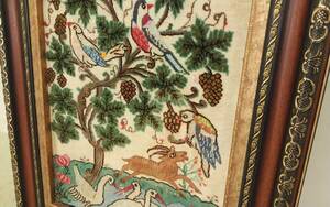 ◆オススメ逸品◆ペルシャ絨毯 タブリーズ 額装 絵画絨毯 ウール トルコ絨毯など好きな方へ