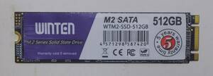 SSD M.2 SATA Type2280 ５１２GB 正常判定 本体のみ　ＷＩＮＴＥＮ製