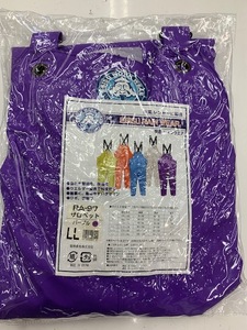 阪神素地　レインウェア　サロペット　パープル　(LL)　新品