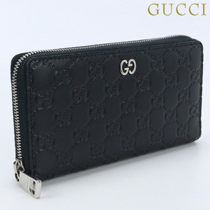 中古 グッチ 長財布ラウンドファスナー レディース ブランド GUCCI グッチシマ ウォレット カーフ 473928 CWC1N 1000