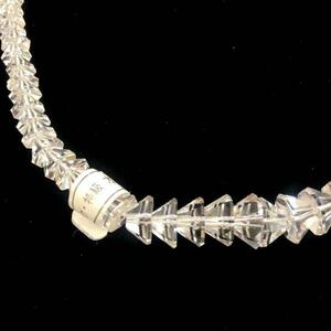 10ネックレス　ネックレス 水晶 綺麗 上品 シルバー パワーストーン 浄化