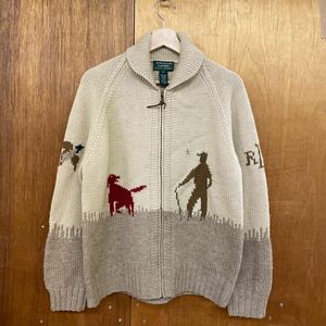 LAUREN RALPH LAUREN ローレン ラルフローレン カウチン ニットジャケットM