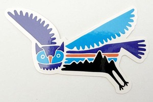 パタゴニア ステッカー フィッツロイ オウル PATAGONIA FITZROY OWL STICKER 国内版 日本 シール カスタム フクロウ 鳥 梟 動物 デコ 光沢