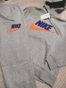 新品 定価21010 NIKE ワッフルロゴ スウェット セットアップ グレー 2XL ナイキ 上下 ナイキ メンズ パーカー パンツ